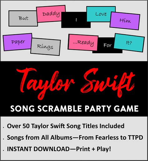 free taylor swift party printables|free printable taylor swift games.